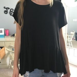 Black peplum top